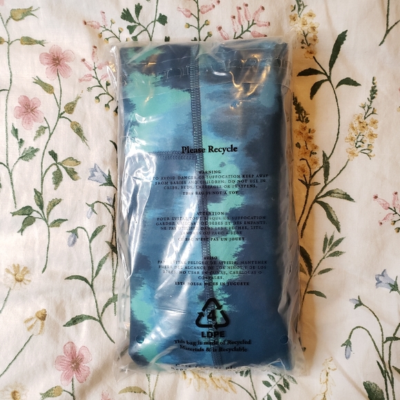 MeUndies MoveMe Side Pocket Legging in Teal Tie Dye, Size L & XL, High Waist,NWT - Picture 3 of 12